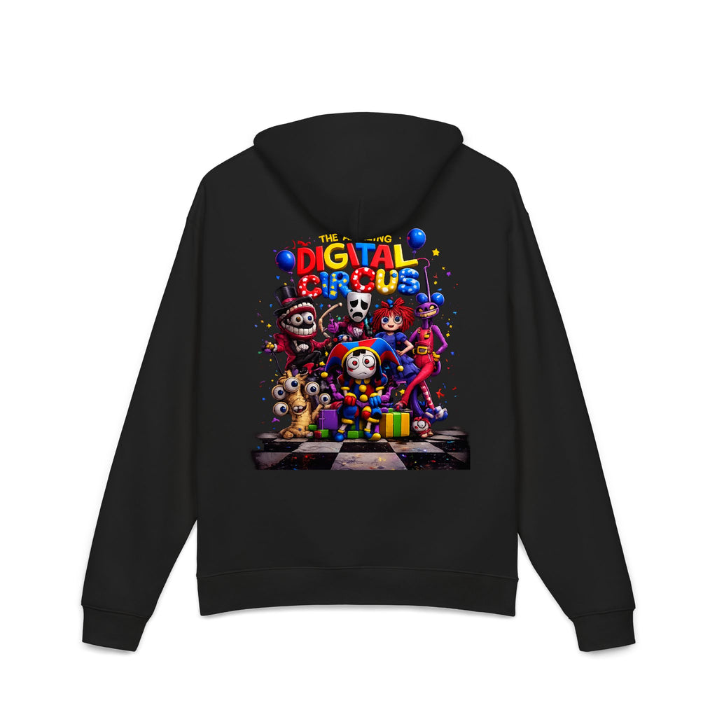 The Digital Circus Hoodie — Colorful Jester Character Pullover